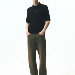 H&M Regular Fit Cable-Knit Polo Shirt-picture-25
