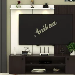 ANIKAA White Wooden Floor Standing Modern TV Unit image 1