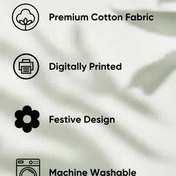 LUSHLYF Evergreen Green & White 5 Pieces Snowflake Embroidered Square Cushion Covers image 4