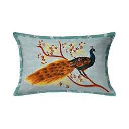 HOMELINE Jaipuri Green Printed Pure Cotton 144 TC Single Bedsheet Set 1.82 x 1.21 m image 3