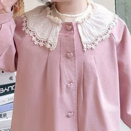 LULU & SKY Girls Casual Lace Collar Top image 3