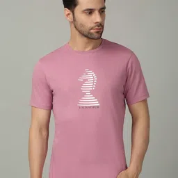 LOUIS STITCH Men Graphic Printed Round Neck Cotton T-shirt-image-40
