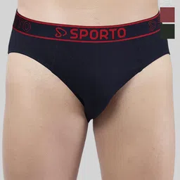 Sporto by Macho Men Pack Of 4 Basic Briefs Sporto_M1010-G1-M1-N1-Olv1-S-picture-12