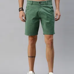 roadster Solid Men Green Regular Shorts-picture-20