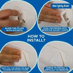 naughty kidz Pack of 12 Baby Safety Electric Socket Plug Cover Guard For 3Pin//5A & 5Pin//15A image 3