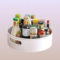 oavnex Plastic 360-degree Spinning Holder Plate – Living Space & Culinary Area Storage Basket-picture-19