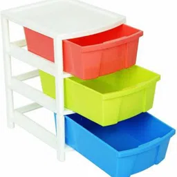 randal Utensil Kitchen Rack Multipurpose ( 3 Layer ) Free Standing Cabinet Drawer Type Plastic image 3