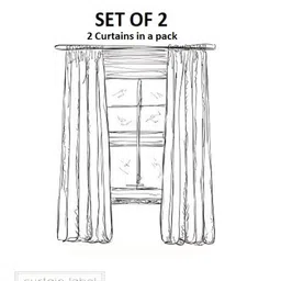 curtain label Pink Geometric Poly Cotton 5 Ft Semisheer Eyelet Window Curtains (Set of 2) image 5
