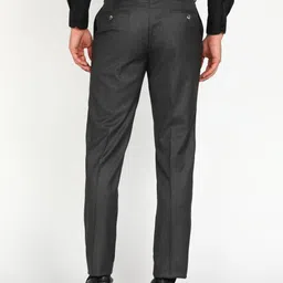 park avenue Men Regular Fit Grey Viscose Rayon Trousers image 4