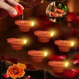 Water Sensor Eco-Friendly Led Diyas with Water Sensing Technology E-Diya Candle-image-3