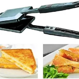 rectitude Best Quality Non-Stick Gas Toaster Compatibility for Griller Sandwich Maker T04 2 W Pop Up Toaster image 2