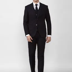 peter england Men 3 Piece Suit Self Design Suit-picture-26