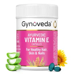 Gynoveda Ayurvedic Vitamin E Capsules For Men and Women. Healthy Hair, Skin, Nails With Aloe Vera, Wheat Germ, Cedarwood-image-80