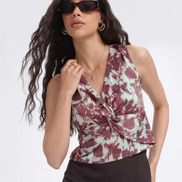 glitchez Abstract Blooms Twisted Crinkled Top-picture-21