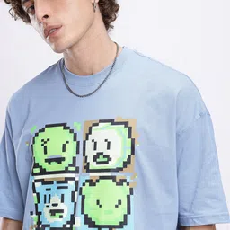 glitchez Graphic Printed Oversized T-shirt image 5