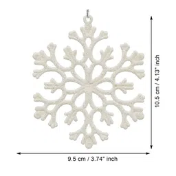 eCraftIndia White Christmas Tree Snowflakes image 4