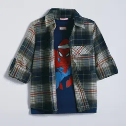 Hopscotch Boys Tartan Checks Checked Casual Shirt image 1