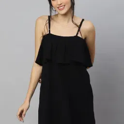 Anai Black Cotton Embroidered A Line Dress-picture-11