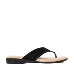 Khadim Women's Black Thong Sandals-picture-30