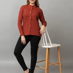 Dart Line Abstract Woven Design Cardigan-picture-32