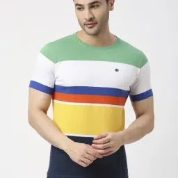 Dragon Hill Multi Slim Fit Colour Block T-Shirt-image-87
