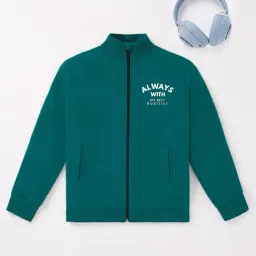 Edheads Kids Teal Blue Cotton Printed Full Sleeves Jacket-image-76