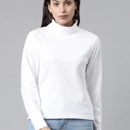 Kryptic White Cotton Regular Fit Full Sleeve Highneck T-Shirt-picture-40
