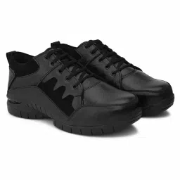 Enrich Field Steel Toe Safety Shoes Pure Leather Anti-Skid Size UK 6 Black Model 38BK image 1