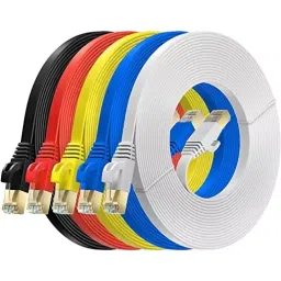 FEDUS Cat6 Flat Ethernet Cable Multicolor 10 m (Pack of 5 Pcs)-picture-15