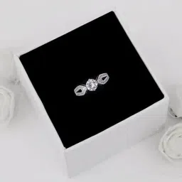 GIVA 92.5 Sterling Silver Loop Ring for Women-image-71