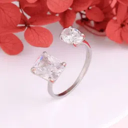 GIVA 92.5 Sterling Silver Zircon Together Forever Ring for Women-image-86
