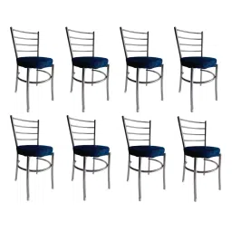 PP CHAIR Blue Multipurpose Dining Chair with Ring and Leather Cushion Chrome Steel (Pack of 8 pcs)-picture-26