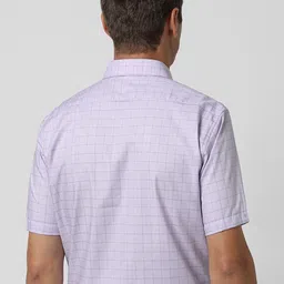 Van Heusen Men Spread Collar Checked Cotton Formal Shirt image 4