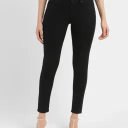 Levi's 711 Black Skinny Fit Mid Rise Jeans-image-70