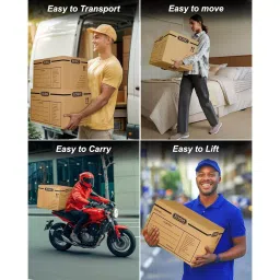 Eosio Corrugated Boxes 5 Ply 18X16X12 inch Size Cardboard Brown (Pack of 8) image 5