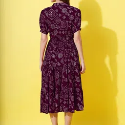 Jash Creation Women Magenta Printed Anarkali Kurtas image 3