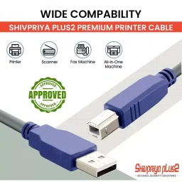 SHIVPRIYA PLUS2 Premium 3 m USB 3.0 High Speed Printer Cable image 2