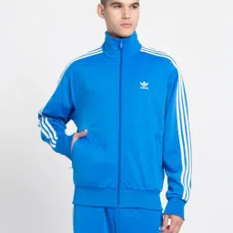 Adidas Originals Blue Regular Fit Printed Sports Jacket-image-27
