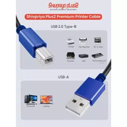 SHIVPRIYA PLUS2 Premium 3 m USB 3.0 High Speed Printer Cable image 4