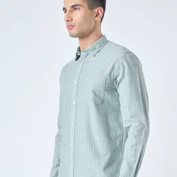 Peregrine by Pantaloons Men Striped Casual Shirt image 2