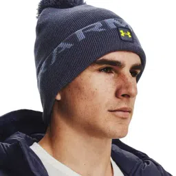 Under Armour Halftime Fleece Pom Navy Blue Acrylic Beanies-image-21