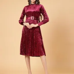 Mafadeny Fusia Pink Regular Fit Dress-picture-16