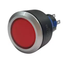 RS PRO Illuminated Push Button Switch Panel Mount 22.2 mm Cutout SPDT Red LED 250 V AC, 1758224-picture-31
