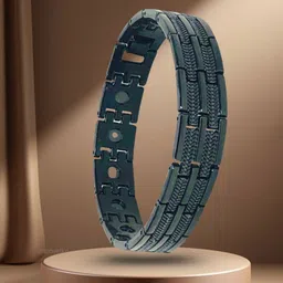 RKB Sales Men Stainless Steel 18K Gold-Plated Wraparound Bracelet-picture-34