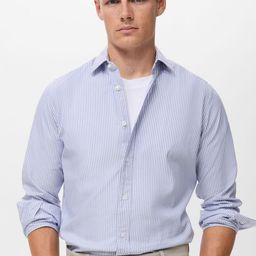 MANGO MAN Striped Pure Cotton Casual Shirt-picture-13