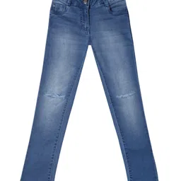 Tiny Girl Mild Wash Distress Detailed Jeans - Light Blue-picture-11