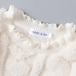 Mark & Mia Full Sleeves Solid Sweatshirt - Cream image 3