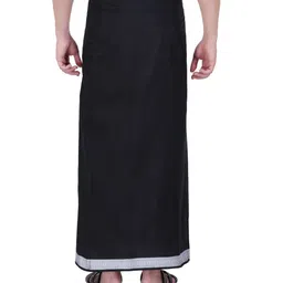 Ethazh Pack of 2 Men Cotton Dhotis image 5