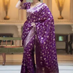 KALINI Woven Design Zari Art Silk Banarasi Saree image 5