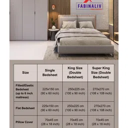 FABINALIV Multicolor Cartoon Print 300 TC Cotton Blend King Size Double Bedsheet with 2 Pillow Covers image 5